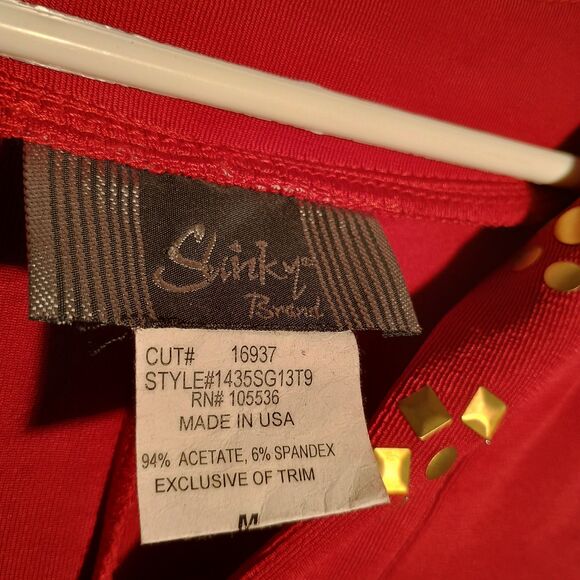 Red Embellished Tunic Top for Women – 3/4 Sleeve Boho Style Blouse - Picture 4 of 5